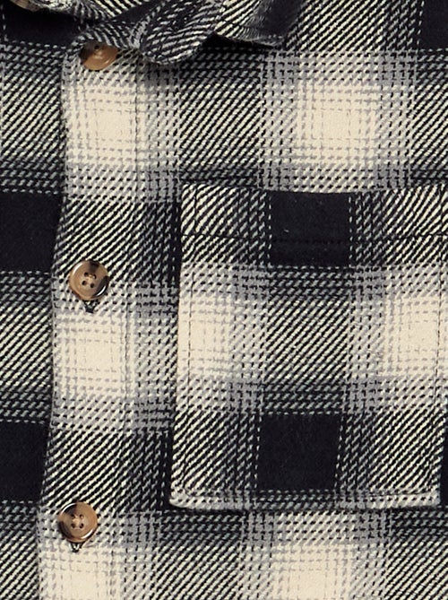 Camicia a quadri in flanella con cappuccio - Kiabi Camicia a quadri in flanella con cappuccio - Kiabi