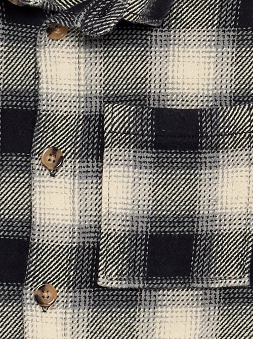 Camicia a quadri in flanella con cappuccio - Kiabi Camicia a quadri in flanella con cappuccio - Kiabi