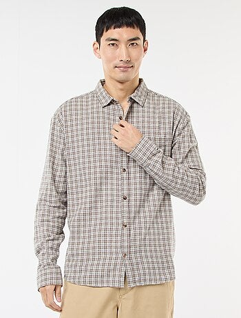 Camicia a quadri in flanella di cotone