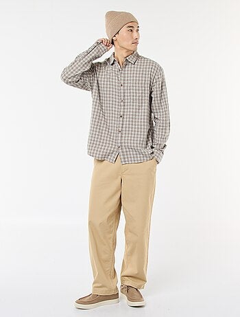 Camicia a quadri in flanella di cotone