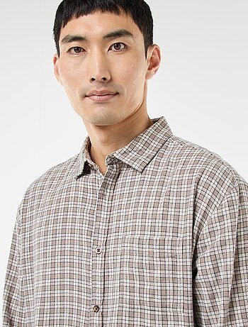 Camicia a quadri in flanella di cotone