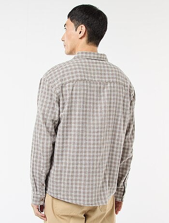 Camicia a quadri in flanella di cotone