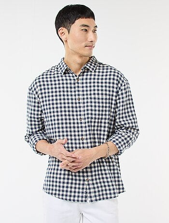 Camicia a quadri in flanella di cotone