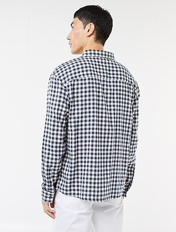 Camicia a quadri in flanella di cotone