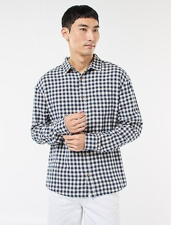 Camicia a quadri in flanella di cotone
