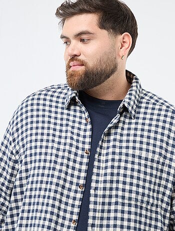 Camicia a quadri in flanella di cotone