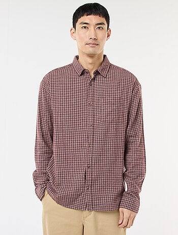 Camicia a quadri in flanella di cotone