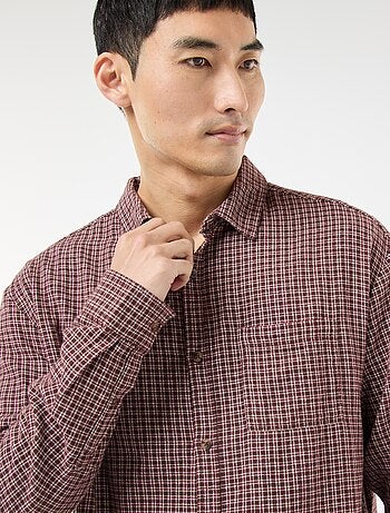 Camicia a quadri in flanella di cotone