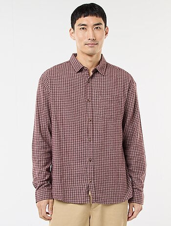 Camicia a quadri in flanella di cotone