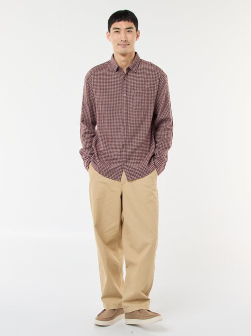 Camicia a quadri in flanella di cotone - Kiabi