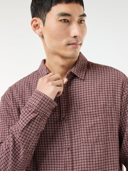 Camicia a quadri in flanella di cotone - Kiabi