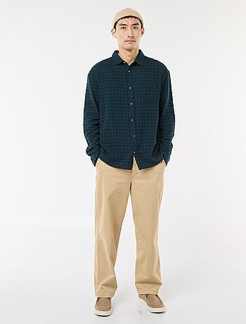 Camicia a quadri in flanella di cotone