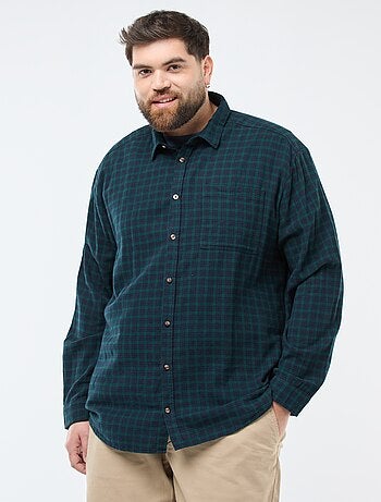 Camicia a quadri in flanella di cotone