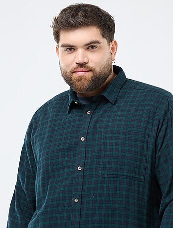 Camicia a quadri in flanella di cotone