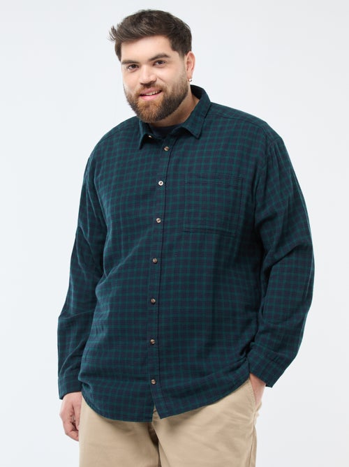 Camicia a quadri in flanella di cotone - Kiabi