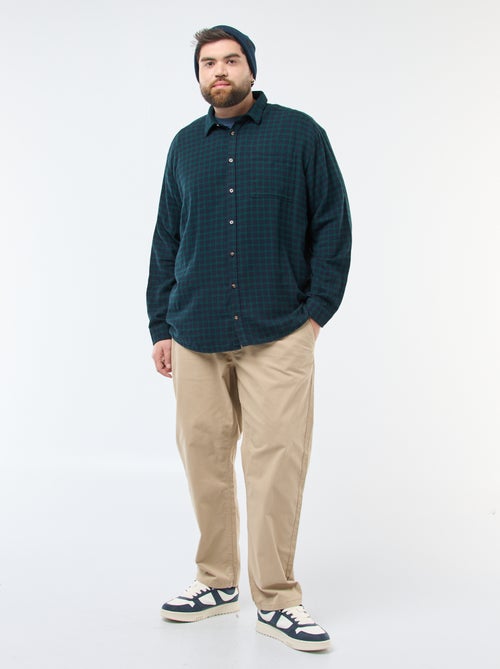 Camicia a quadri in flanella di cotone - Kiabi