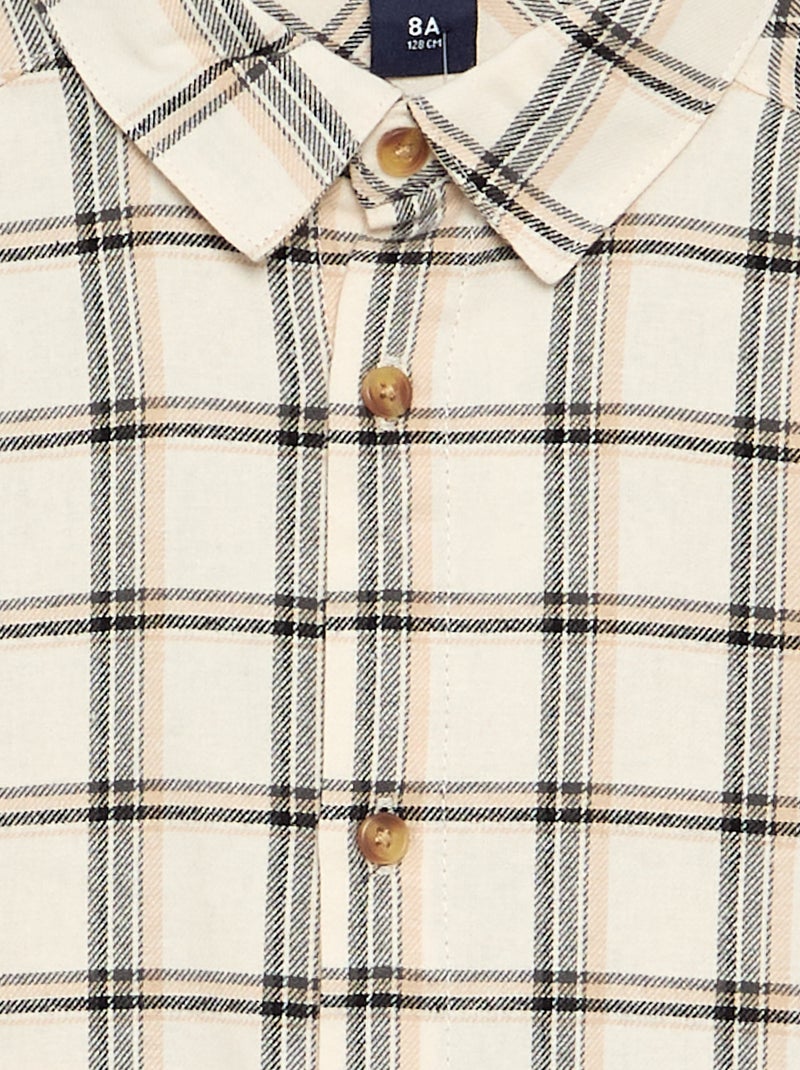 Camicia a quadri in flanella Grigio - Kiabi