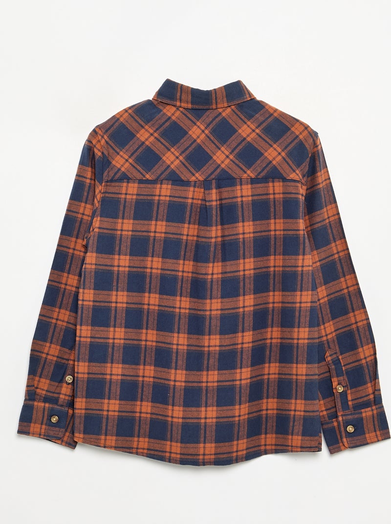 Camicia a quadri in flanella Marrone - Kiabi