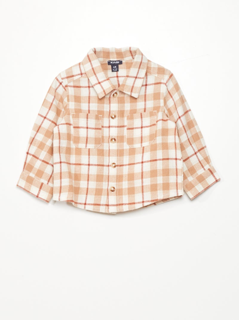 Camicia a quadri in flanella ROSA - Kiabi