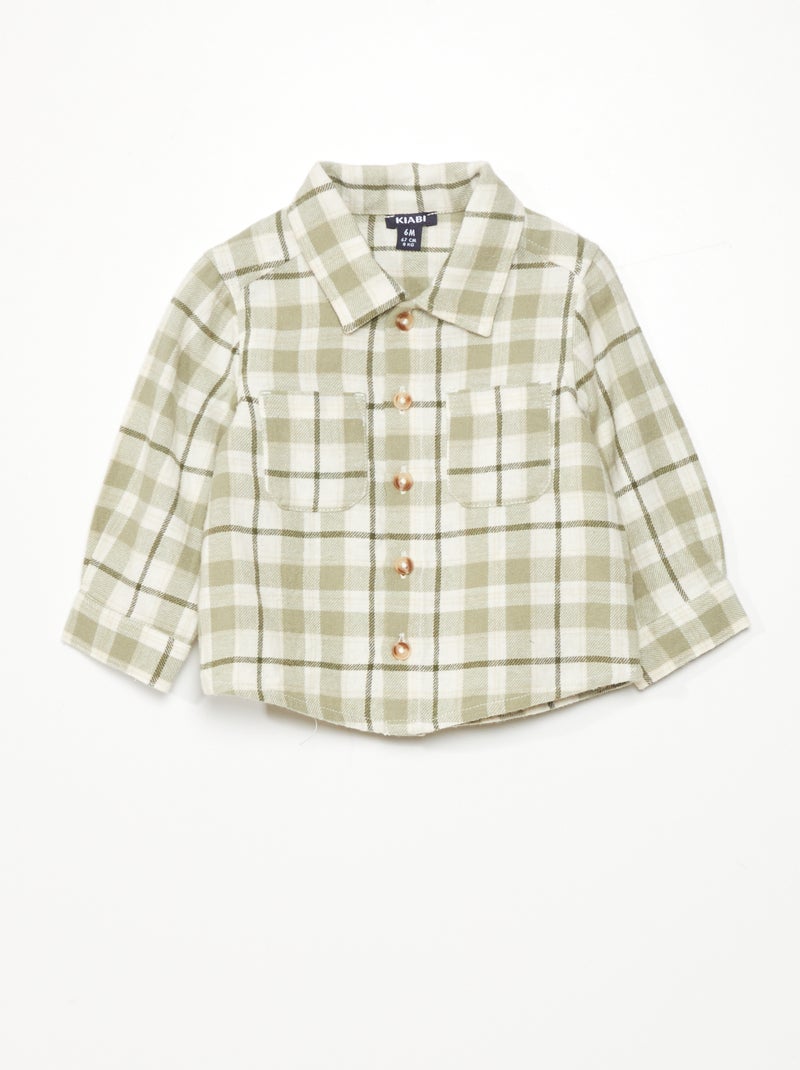 Camicia a quadri in flanella ROSA - Kiabi