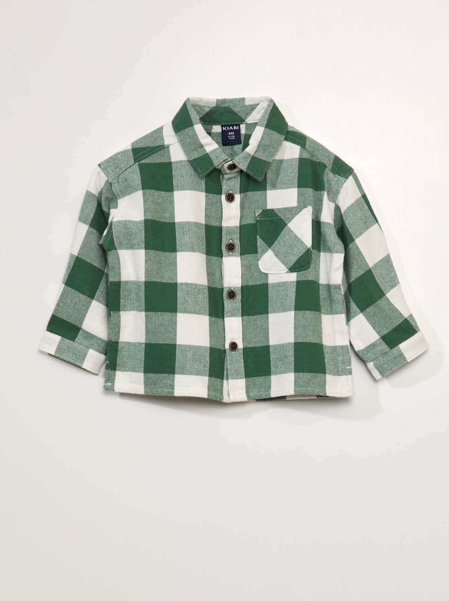 Camicia a quadri in flanella VERDE Kiabi 10.00