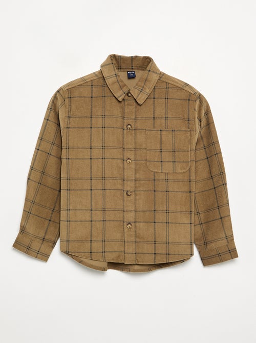 Camicia a quadri in velluto a coste - Kiabi