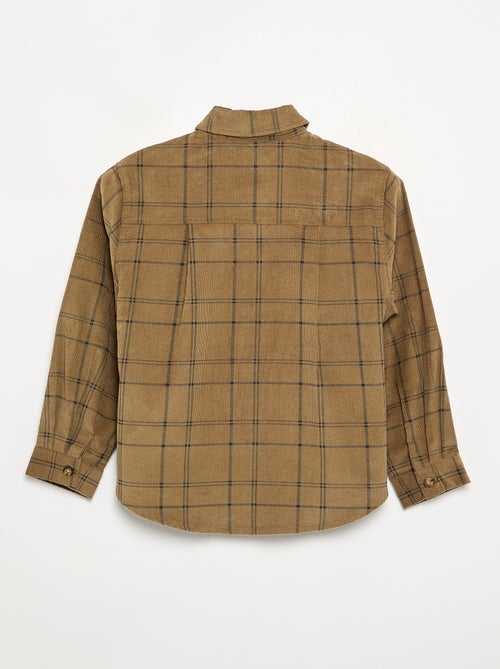 Camicia a quadri in velluto a coste - Kiabi