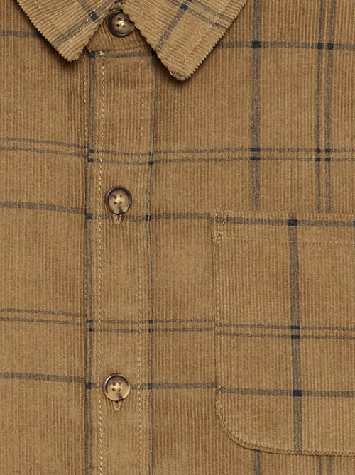 Camicia a quadri in velluto a coste - Kiabi