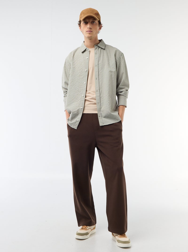 Camicia a quadri Kaki - Kiabi