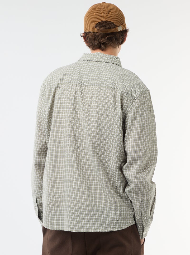 Camicia a quadri Kaki - Kiabi