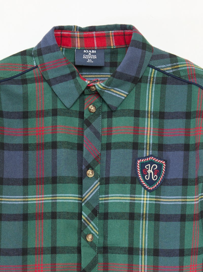 Camicia in flanella a quadri - BIANCO - - 8.00