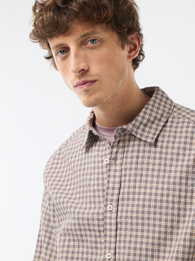 Camicia a quadri Marrone - Kiabi