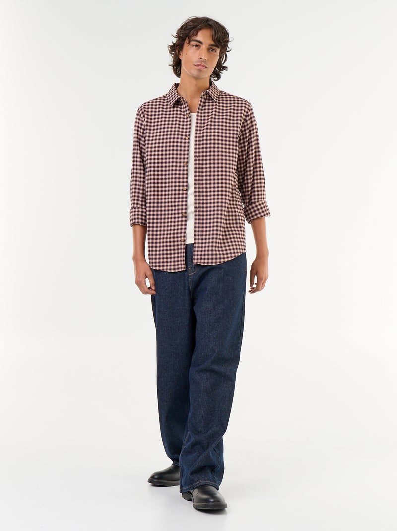 Camicia a quadri Marrone - Kiabi