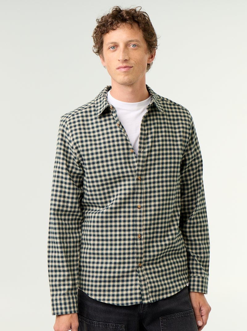Camicia a quadri Verde - Kiabi