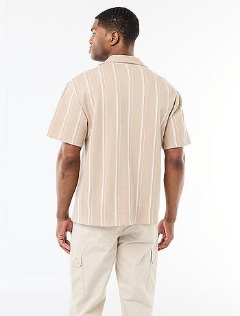 Camicia a righe a maniche corte