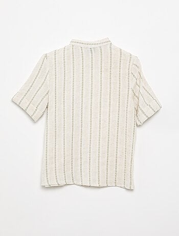 Camicia a righe a maniche corte