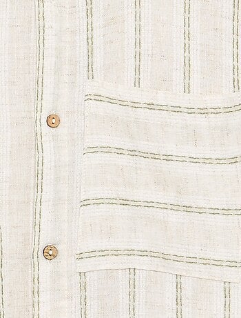 Camicia a righe a maniche corte