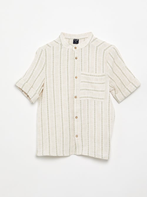 Camicia a righe a maniche corte - Kiabi