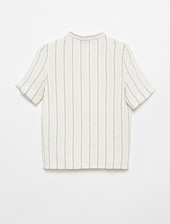 Camicia a righe a maniche corte