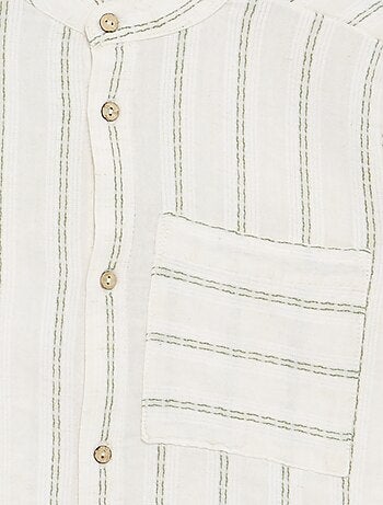 Camicia a righe a maniche corte