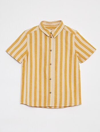 Camicia a righe a maniche corte