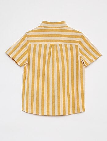 Camicia a righe a maniche corte