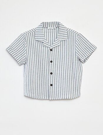 Camicia a righe a maniche corte