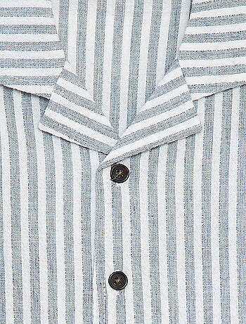Camicia a righe a maniche corte
