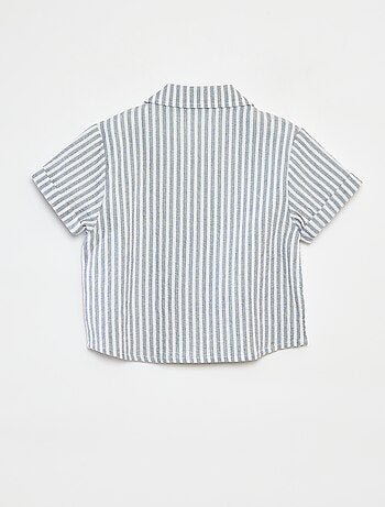 Camicia a righe a maniche corte