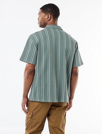 Camicia a righe a maniche corte