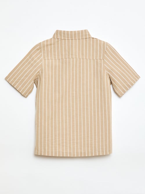 Camicia a righe a maniche corte in cotone - Kiabi