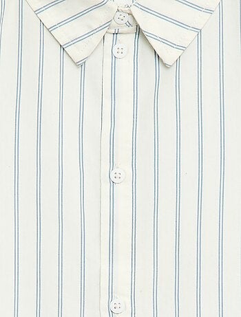 Camicia a righe a maniche corte in cotone