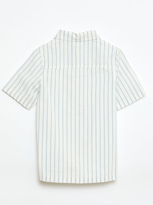 Camicia a righe a maniche corte in cotone - Kiabi