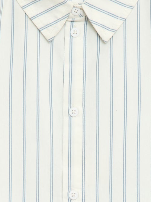 Camicia a righe a maniche corte in cotone - Kiabi